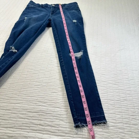 Juicy Couture Y2K Los Angeles California Dark Blue Distressed Skinny Jeans - Picture 5 of 13